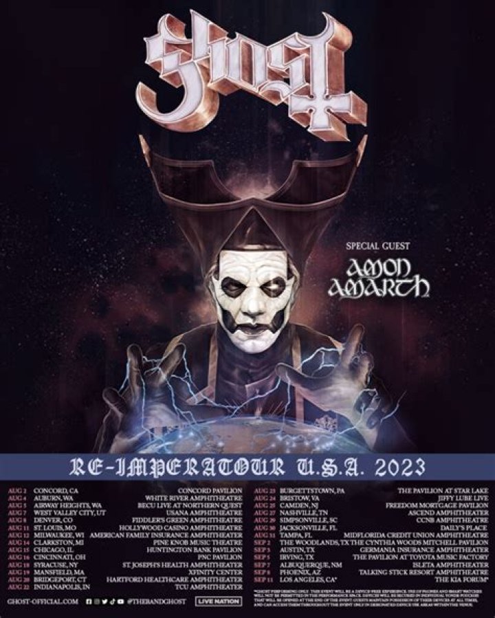 Who plays first Ghost or Amon Amarth?